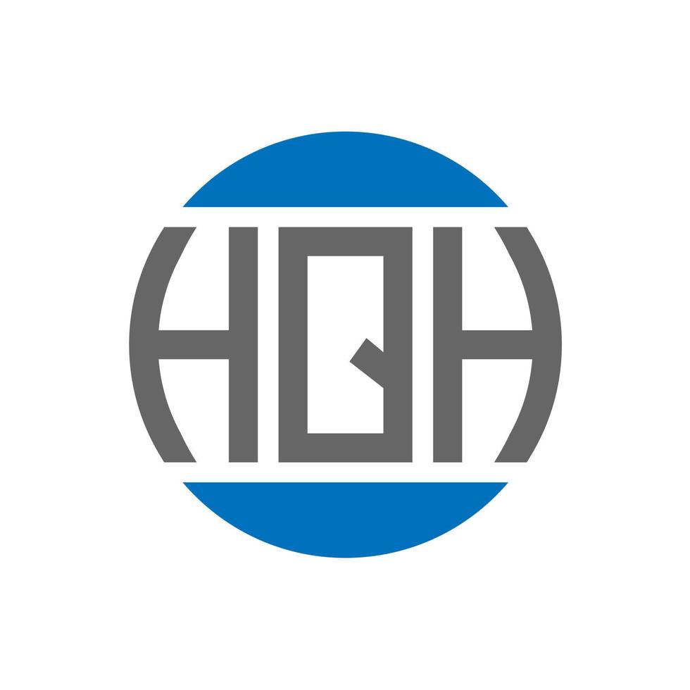 diseño de logotipo de letra hqh sobre fondo blanco. concepto de logotipo de círculo de iniciales creativas hqh. diseño de letras hqh. vector