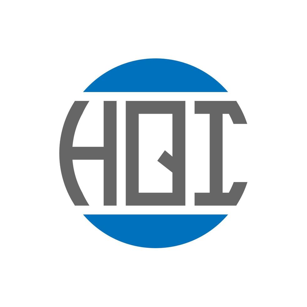 HQI letter logo design on white background. HQI creative initials circle logo concept. HQI letter design. vector