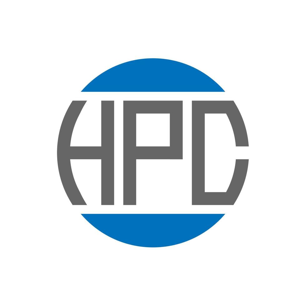 HPC letter logo design on white background. HPC creative initials circle logo concept. HPC letter design. vector