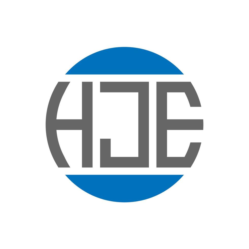diseño de logotipo de letra hje sobre fondo blanco. concepto de logotipo de círculo de iniciales creativas hje. diseño de letra hje. vector