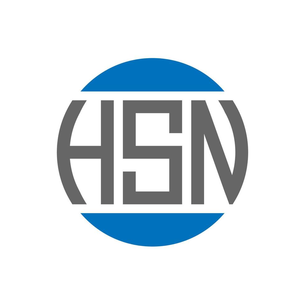 HSN letter logo design on white background. HSN creative initials