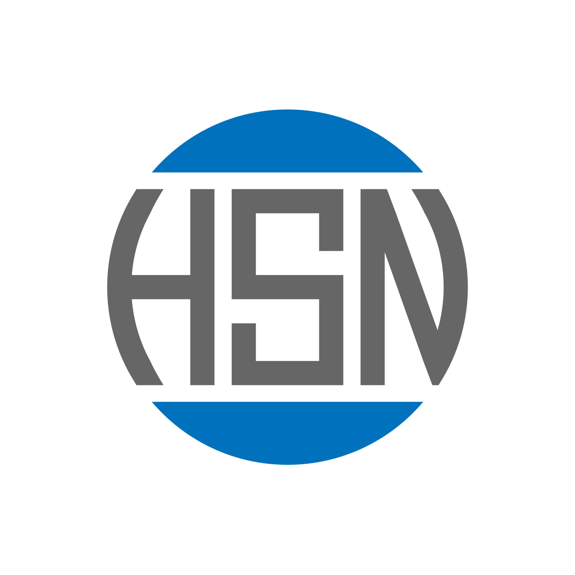 diseño de logotipo de letra hsn sobre fondo blanco. concepto de