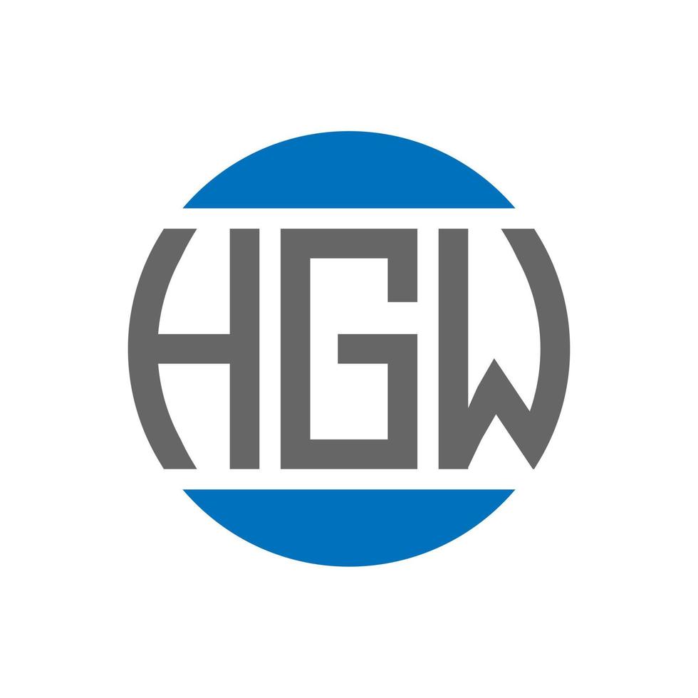 HGW letter logo design on white background. HGW creative initials