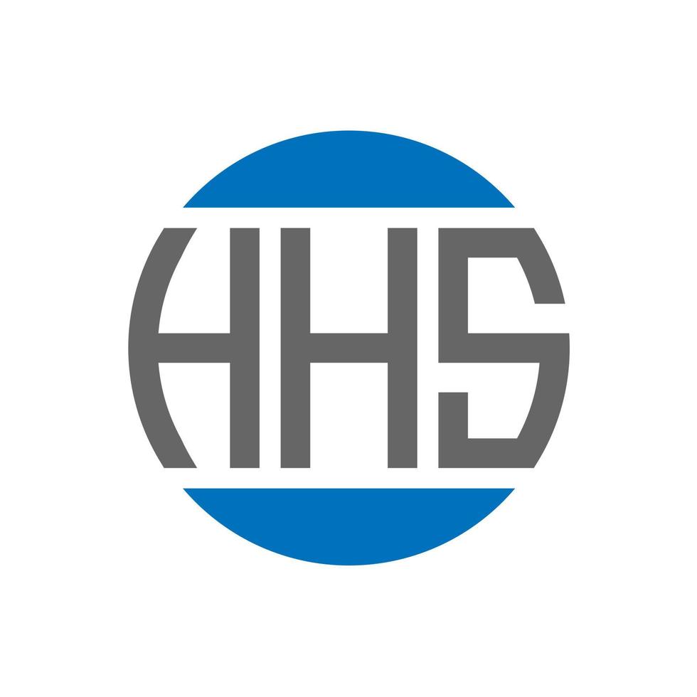 diseño del logotipo de la letra hhs sobre fondo blanco. concepto de logotipo de círculo de iniciales creativas hhs. diseño de letras hhs. vector