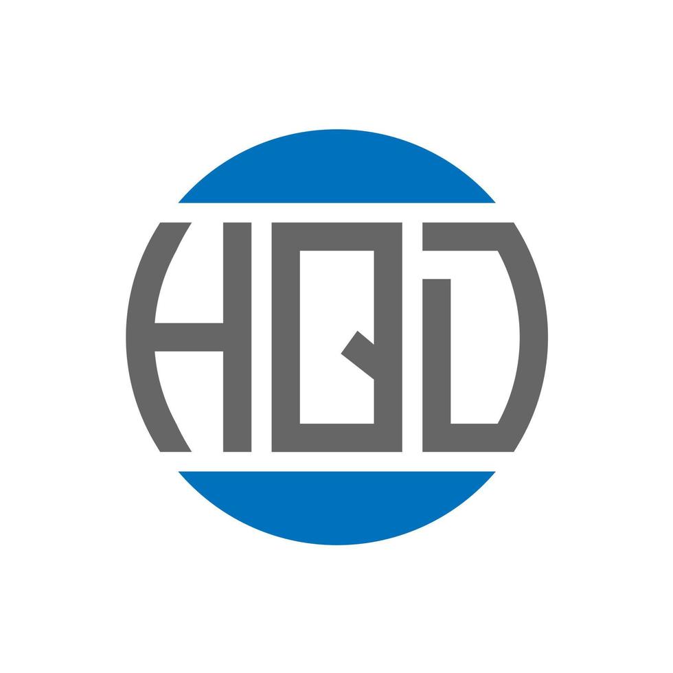diseño de logotipo de letra hqd sobre fondo blanco. concepto de logotipo de círculo de iniciales creativas hqd. diseño de letras hqd. vector