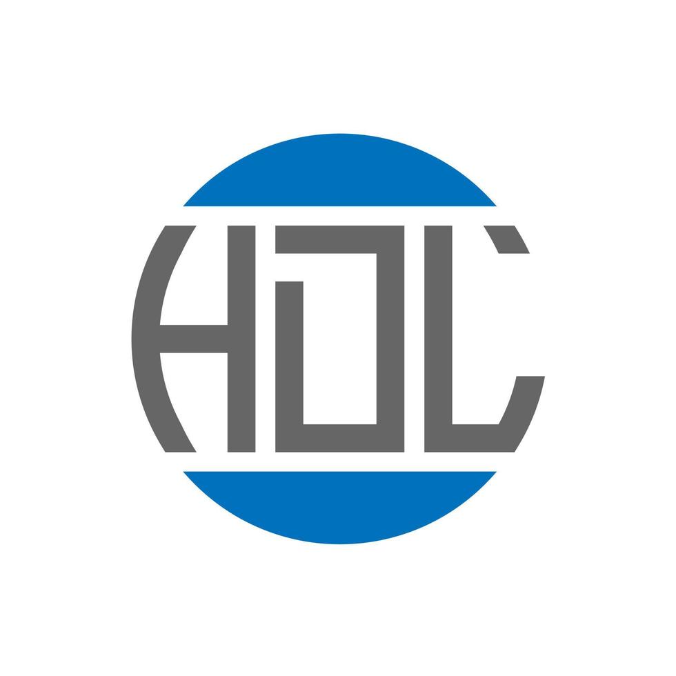 diseño de logotipo de letra hdl sobre fondo blanco. concepto de logotipo de círculo de iniciales creativas hdl. diseño de letras HDL. vector