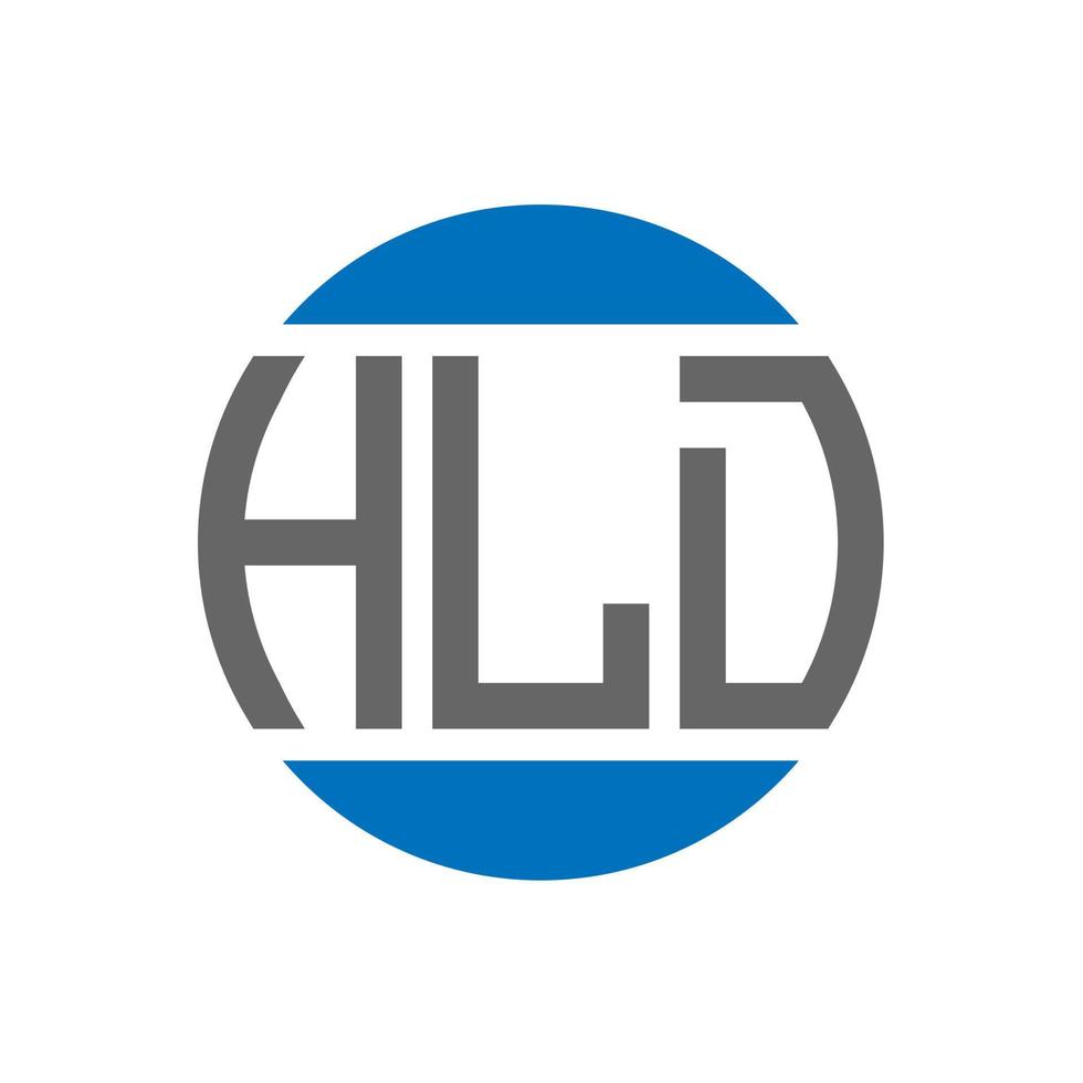HLD letter logo design on white background. HLD creative initials circle logo concept. HLD letter design. vector
