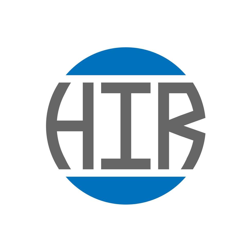 HIR letter logo design on white background. HIR creative initials circle logo concept. HIR letter design. vector
