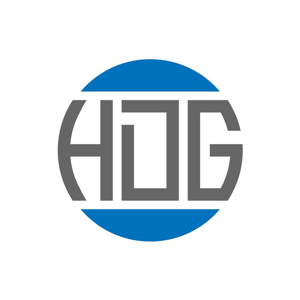 diseño de logotipo de letra hdg sobre fondo blanco. concepto de logotipo de círculo de iniciales creativas hdg. diseño de letras hdg. vector