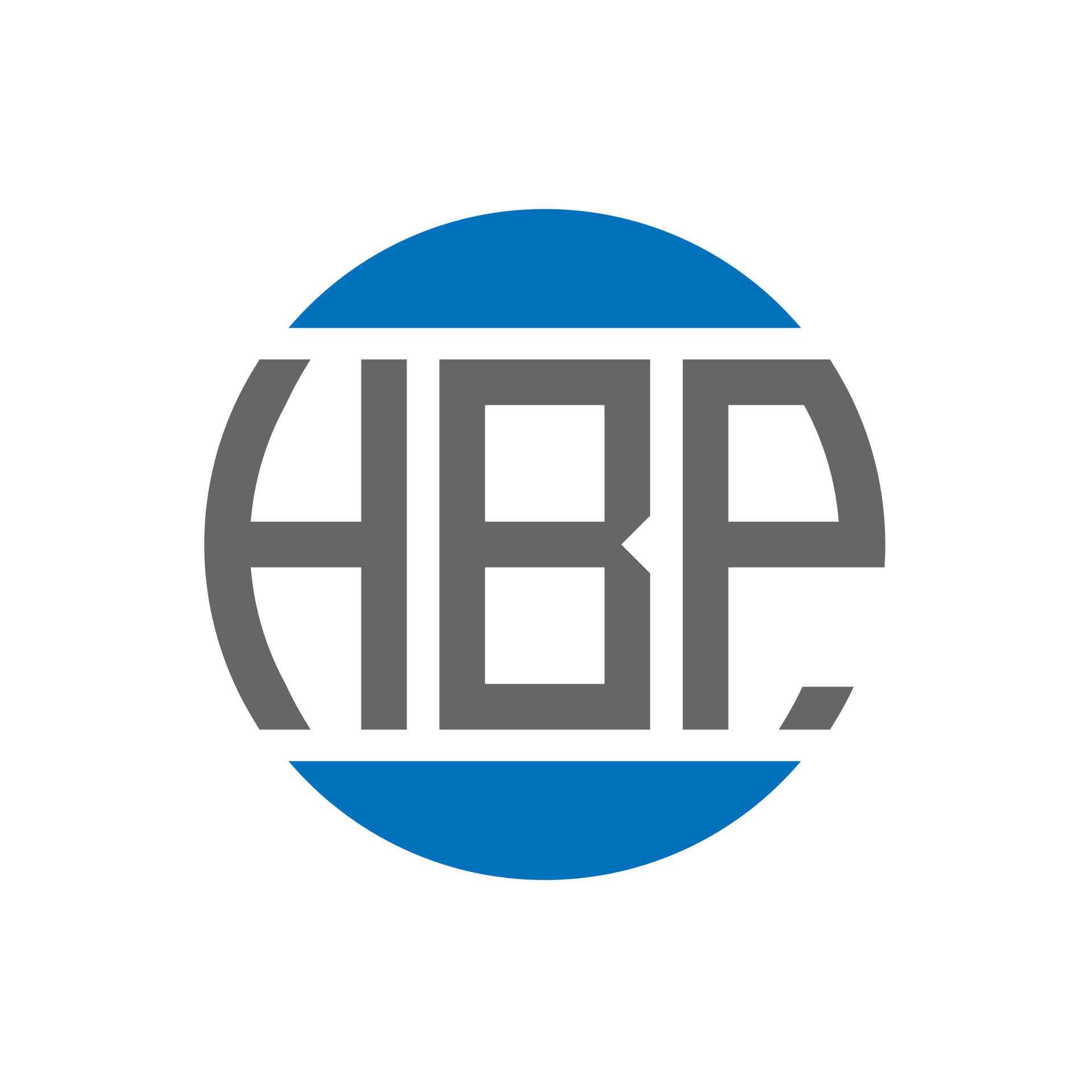 HBP letter logo design on white background. HBP creative initials ...