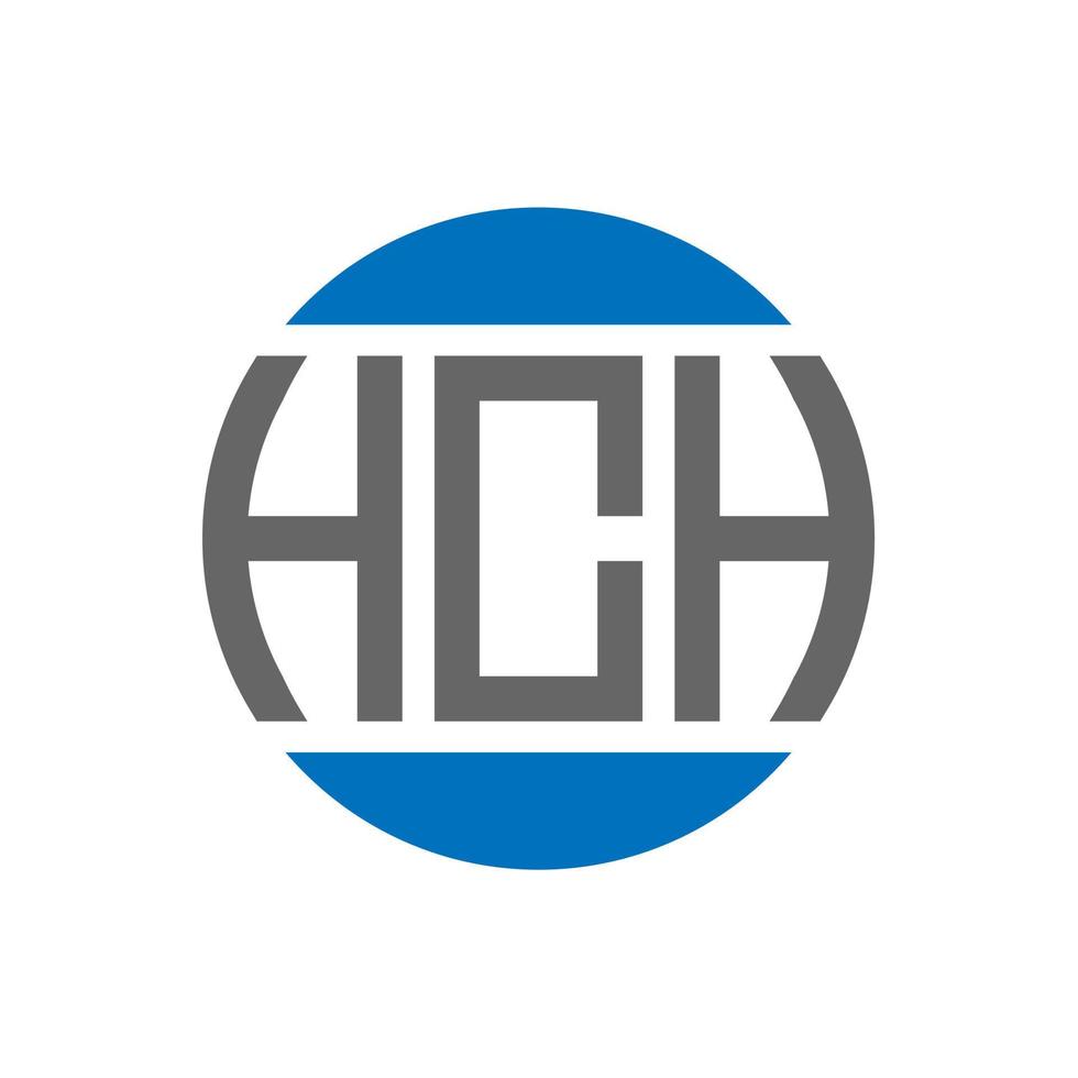 diseño de logotipo de letra hch sobre fondo blanco. concepto de logotipo de círculo de iniciales creativas hch. diseño de letra hch. vector