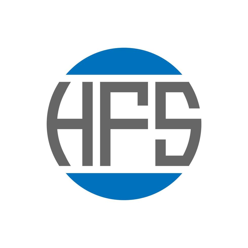 diseño de logotipo de letra hfs sobre fondo blanco. concepto de logotipo de círculo de iniciales creativas hfs. diseño de letras hfs. vector