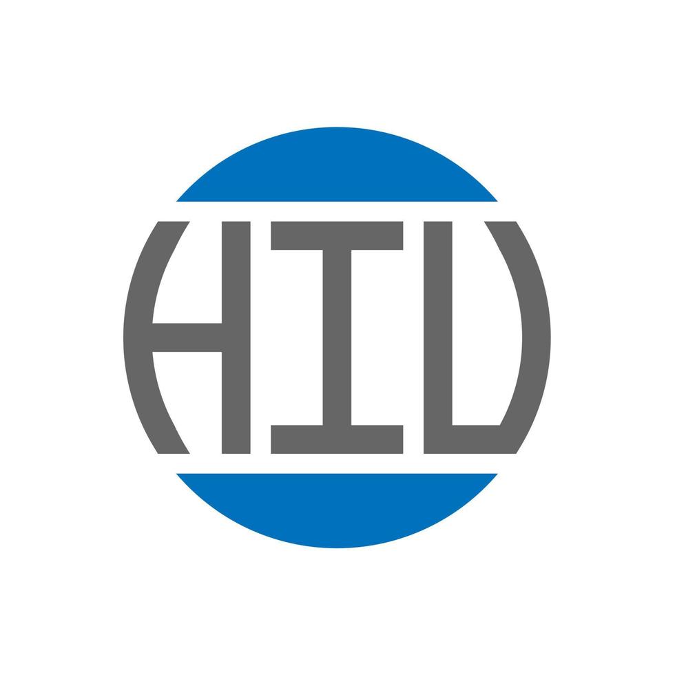 diseño del logotipo de la letra vih sobre fondo blanco. concepto de logotipo de círculo de iniciales creativas de vih. diseño de letras vih. vector