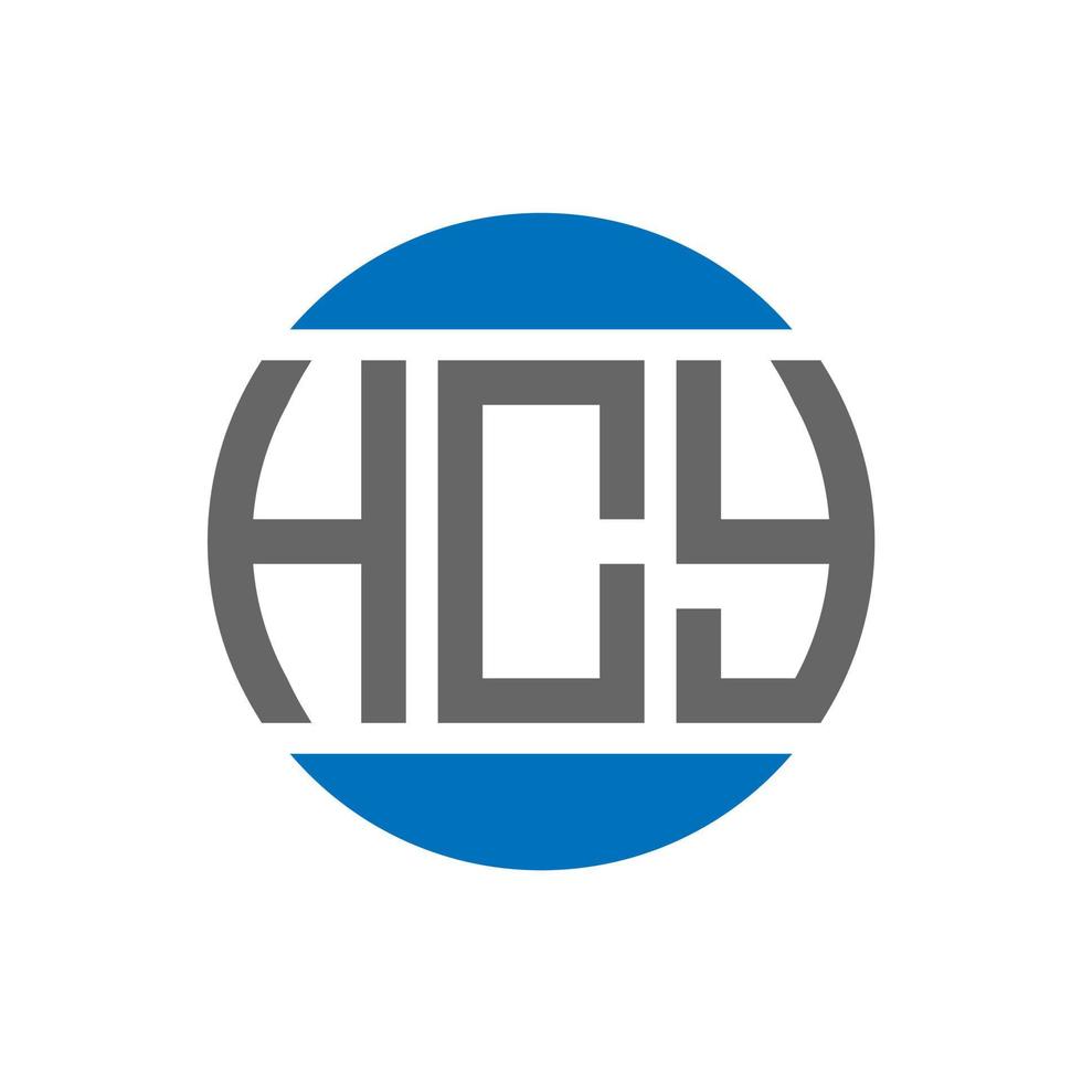 diseño de logotipo de letra hcy sobre fondo blanco. concepto de logotipo de círculo de iniciales creativas hcy. diseño de letras hcy. vector