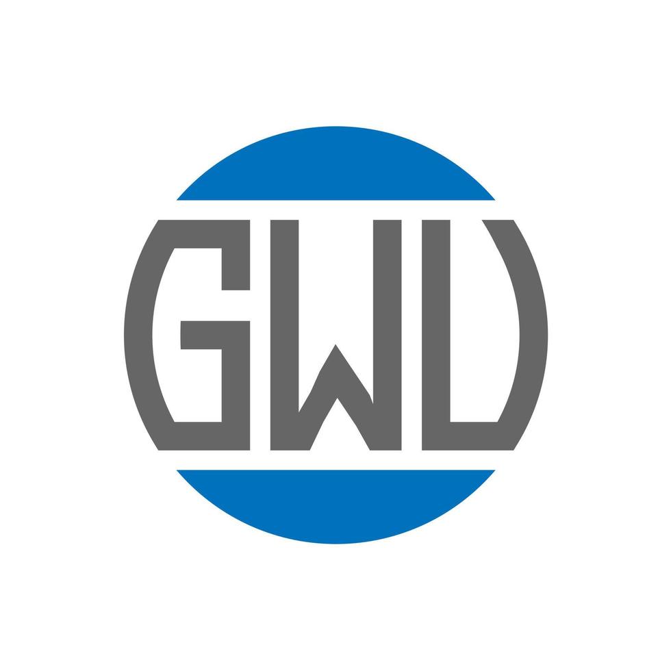 GWV letter logo design on white background. GWV creative initials circle logo concept. GWV letter design. vector
