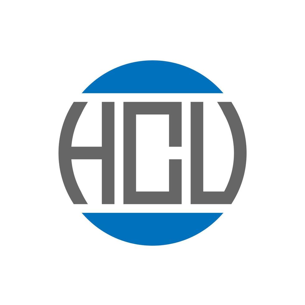 diseño del logotipo de la letra hcv sobre fondo blanco. concepto de logotipo de círculo de iniciales creativas hcv. diseño de letras hcv. vector