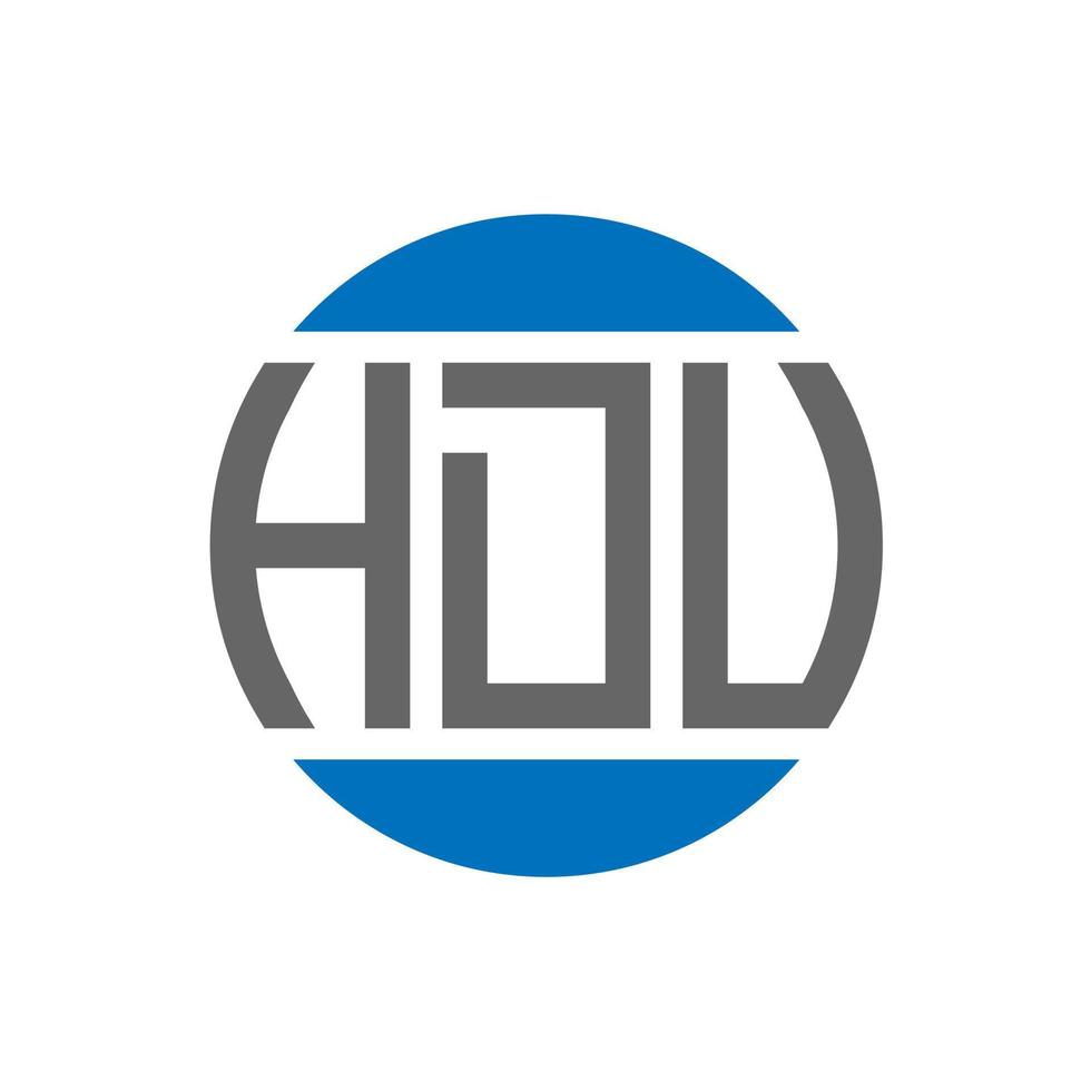 HDU letter logo design on white background. HDU creative initials circle logo concept. HDU letter design. vector