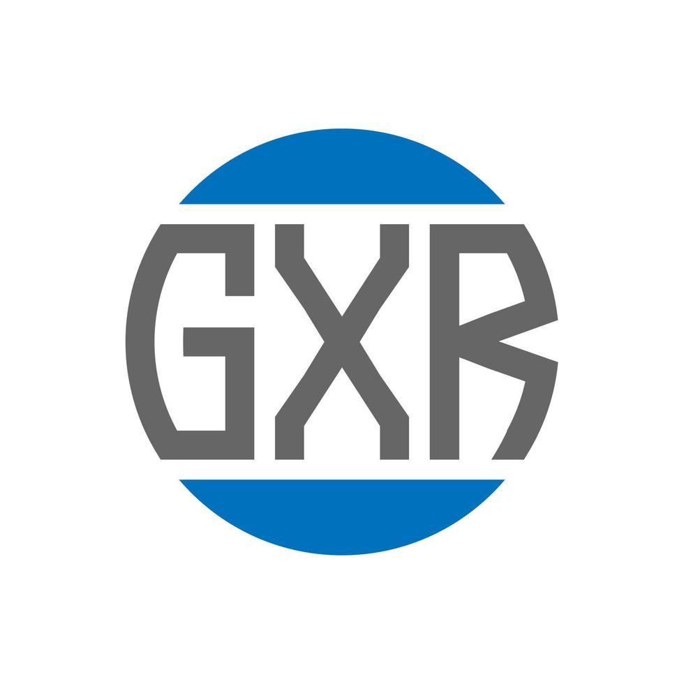 GXR letter logo design on white background. GXR creative initials circle logo concept. GXR letter design. vector