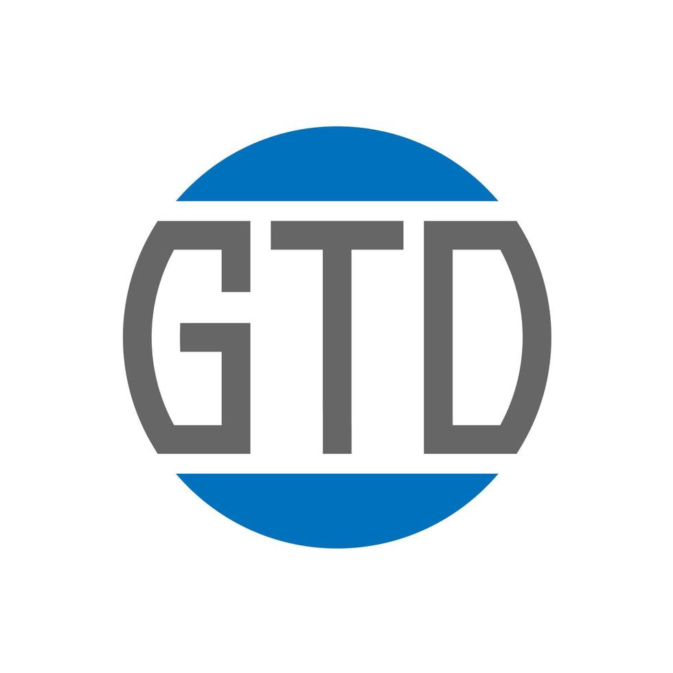 GTO letter logo design on white background. GTO creative initials circle logo concept. GTO letter design. vector