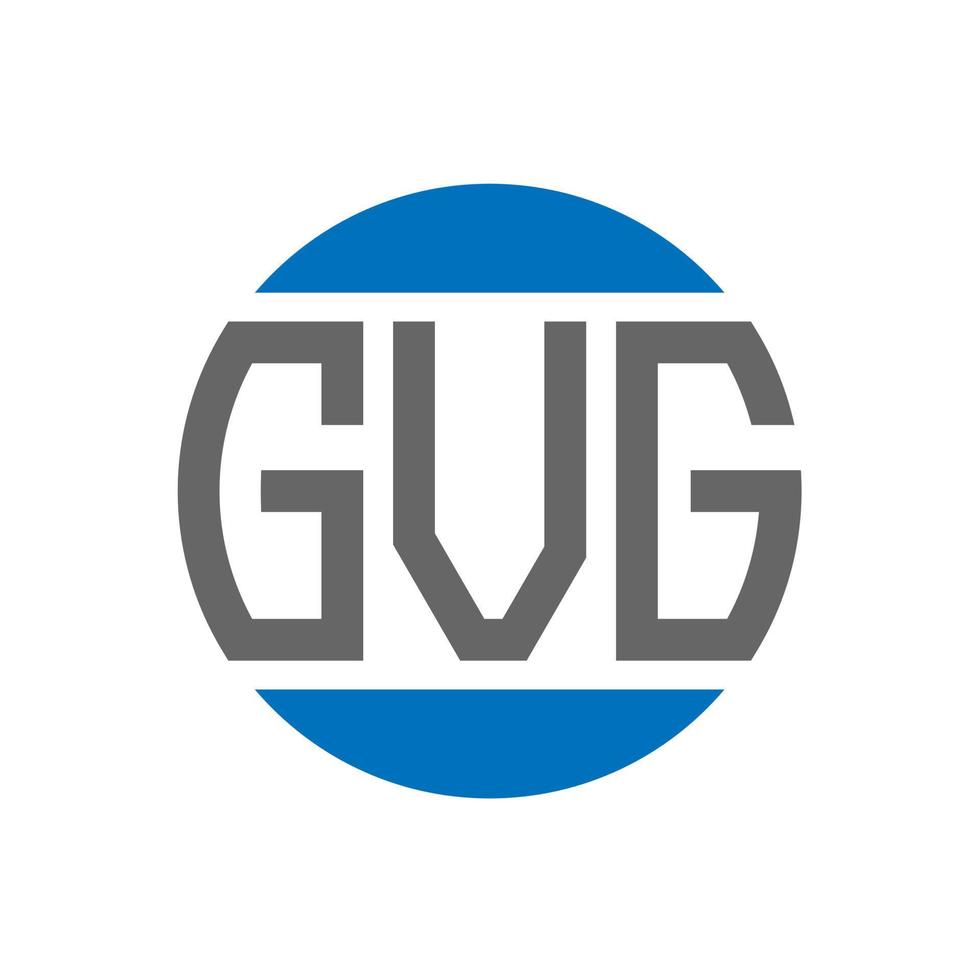 GVG letter logo design on white background. GVG creative initials circle logo concept. GVG letter design. vector