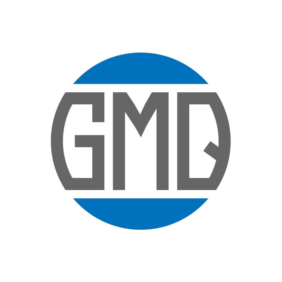 GMQ letter logo design on white background. GMQ creative initials circle logo concept. GMQ letter design. vector