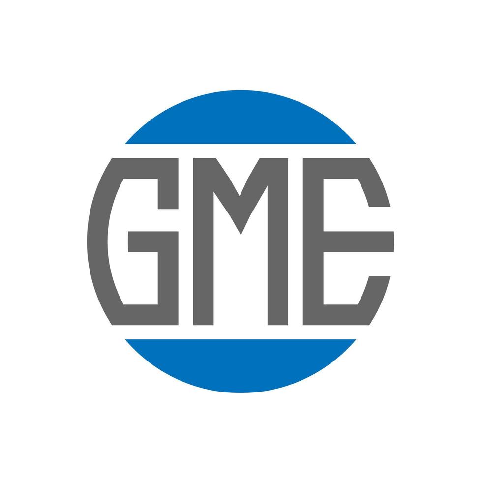 GME letter logo design on white background. GME creative initials circle logo concept. GME letter design. vector