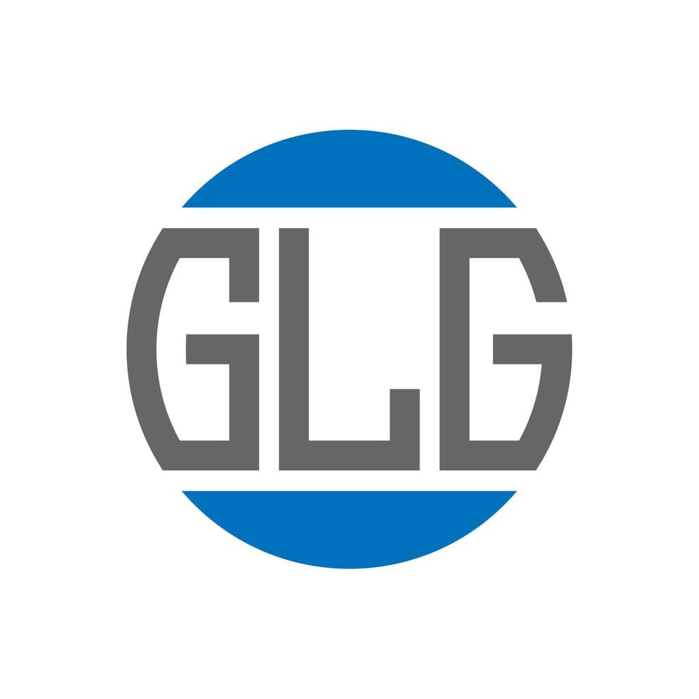 diseño de logotipo de letra glg sobre fondo blanco. concepto de logotipo de círculo de iniciales creativas glg. diseño de letras glg. vector