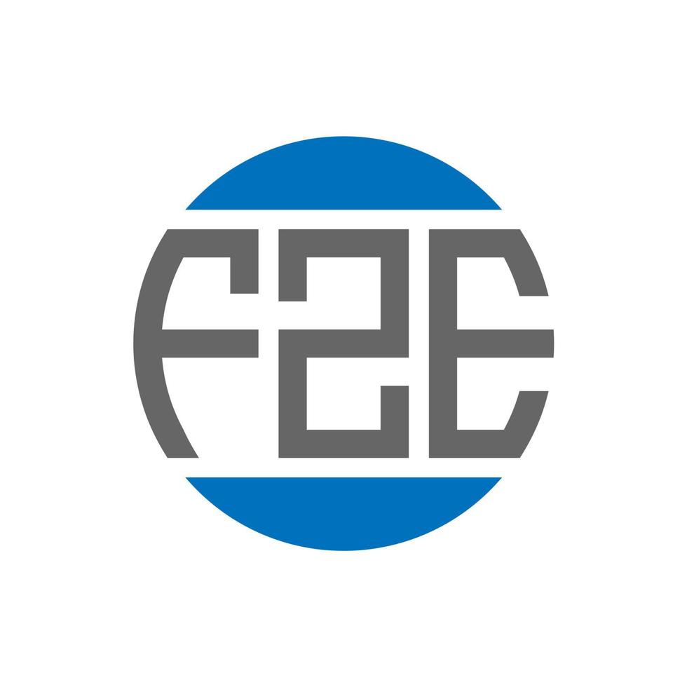 FZE letter logo design on white background. FZE creative initials circle logo concept. FZE letter design. vector