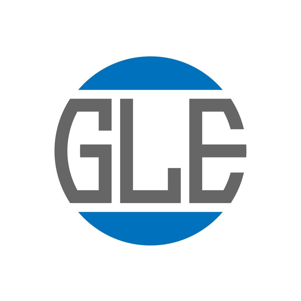 diseño de logotipo de letra gle sobre fondo blanco. concepto de logotipo de círculo de iniciales creativas de gle. diseño de letras gle. vector