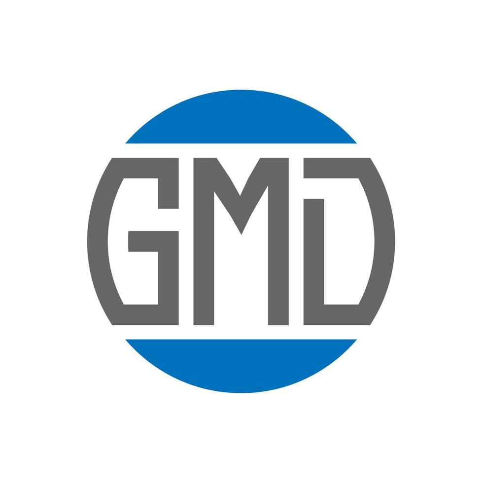 GMD letter logo design on white background. GMD creative initials circle logo concept. GMD letter design. vector
