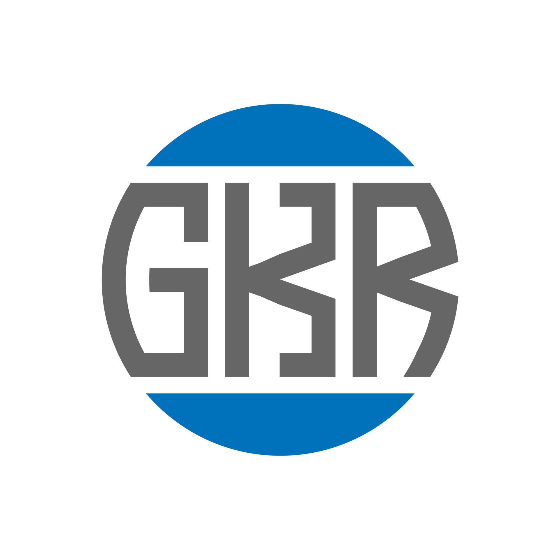 GKR letter logo design on white background. GKR creative initials circle logo concept. GKR