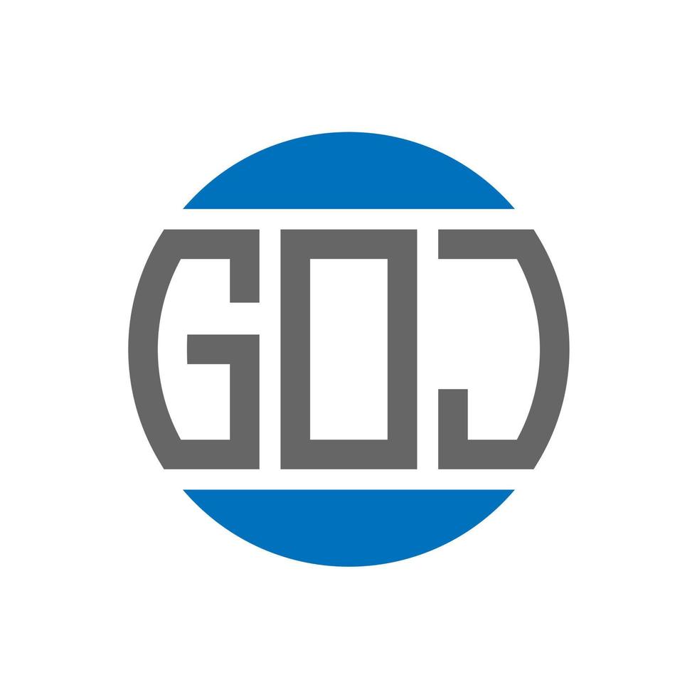 GOJ letter logo design on white background. GOJ creative initials circle logo concept. GOJ letter design. vector