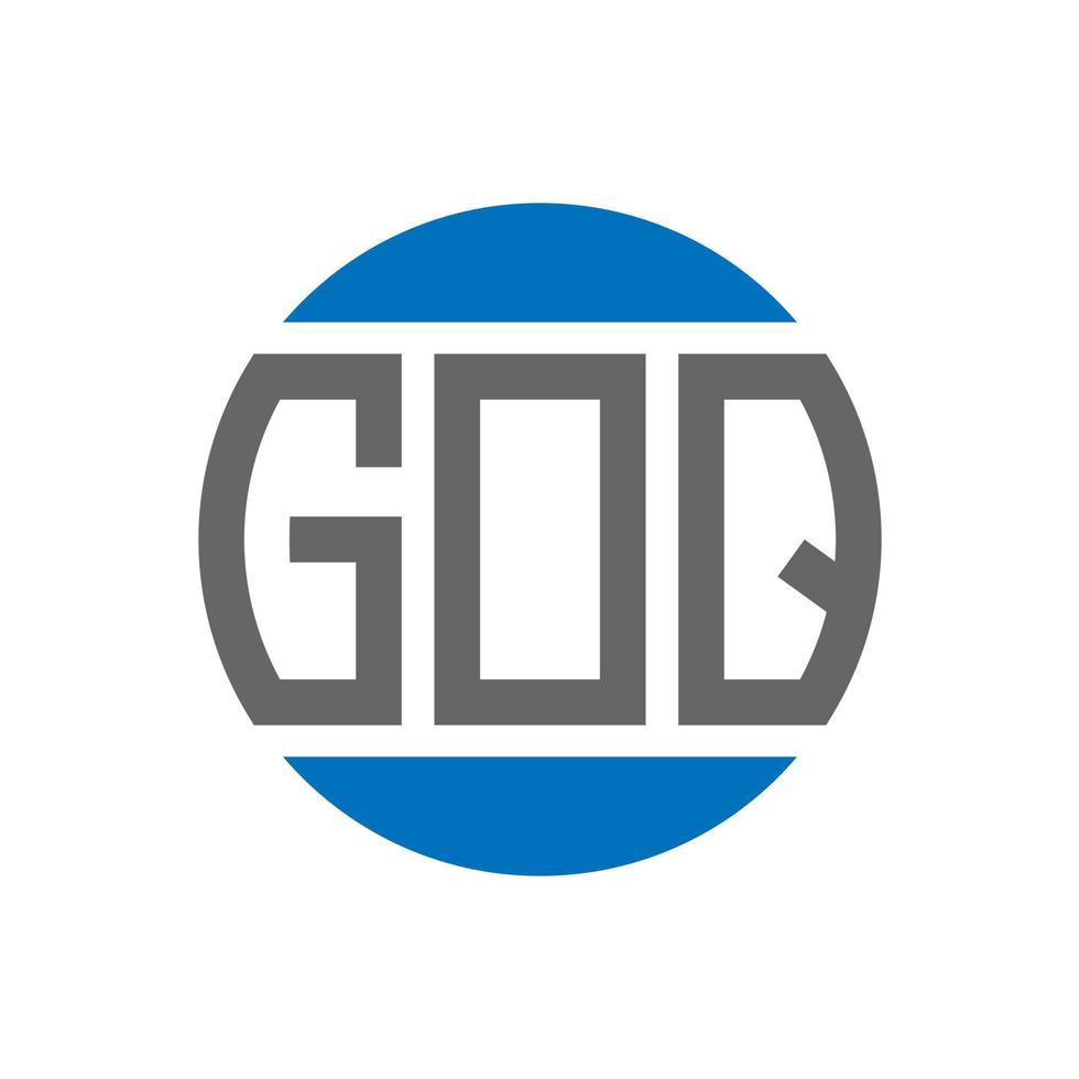 diseño de logotipo de letra goq sobre fondo blanco. concepto de logotipo de círculo de iniciales creativas de goq. diseño de letras goq. vector