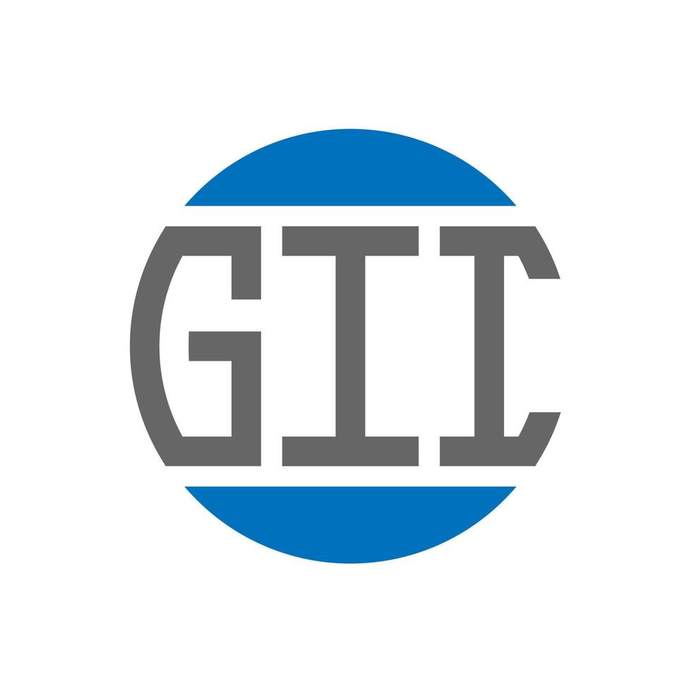 diseño de logotipo de letra gii sobre fondo blanco. concepto de logotipo de círculo de iniciales creativas de gii. diseño de letras gii. vector