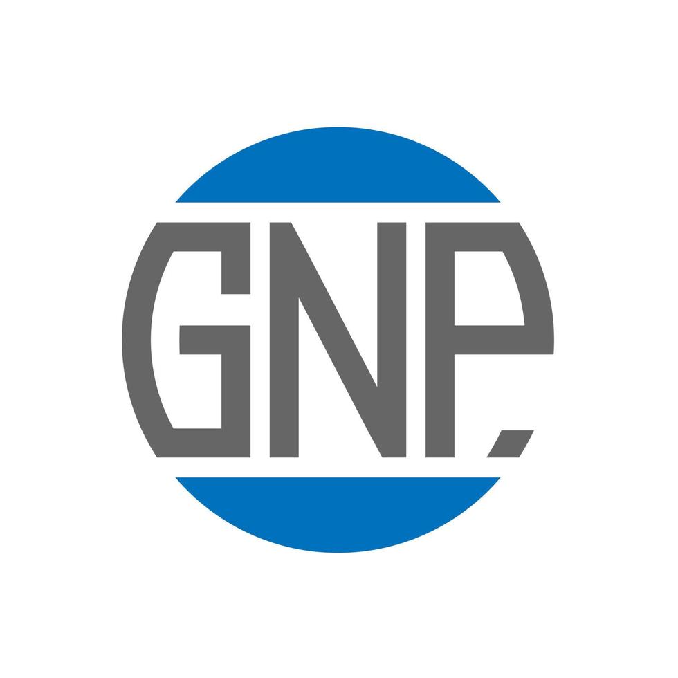 GNP letter logo design on white background. GNP creative initials