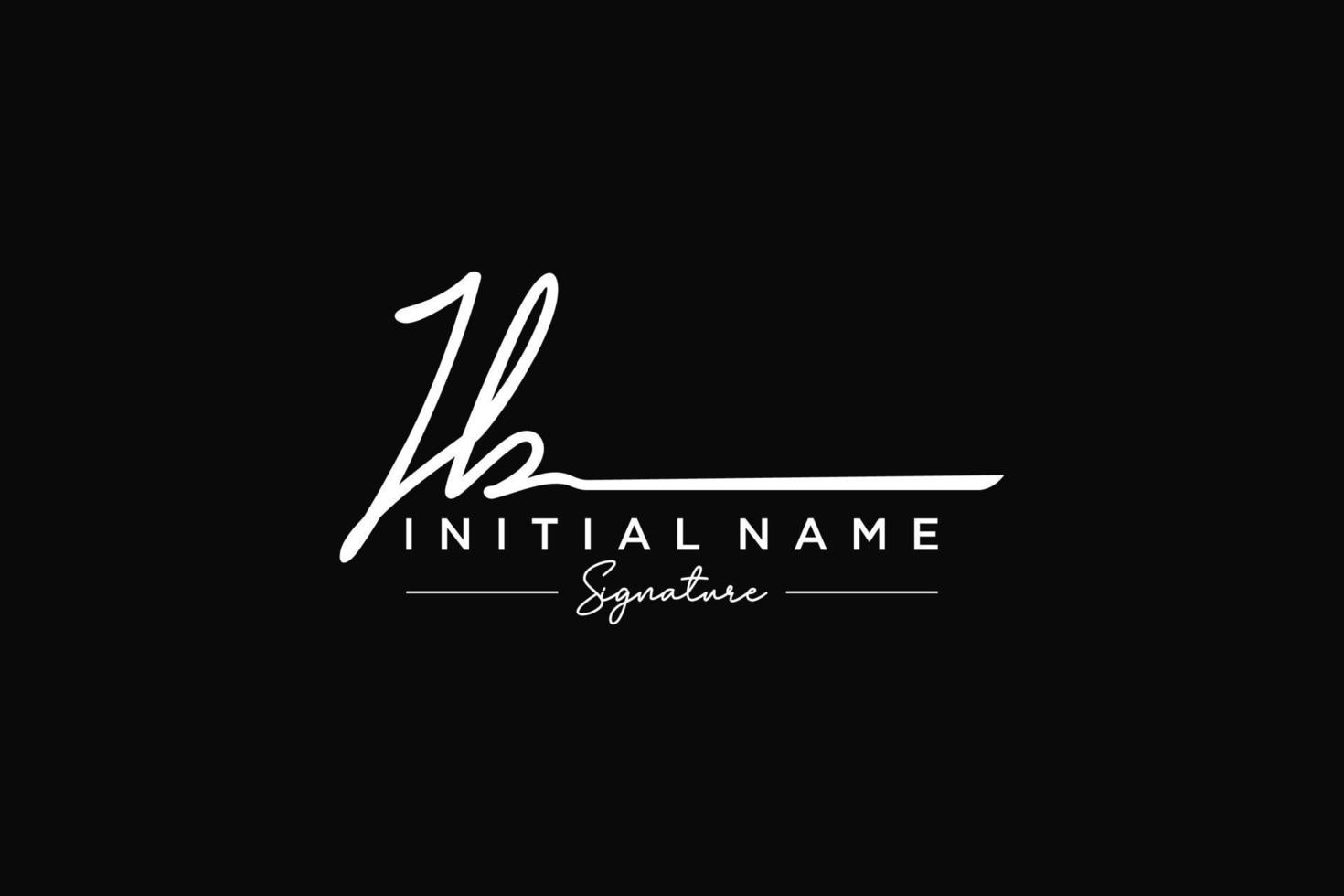 Initial JB signature logo template vector. Hand drawn Calligraphy lettering Vector illustration.