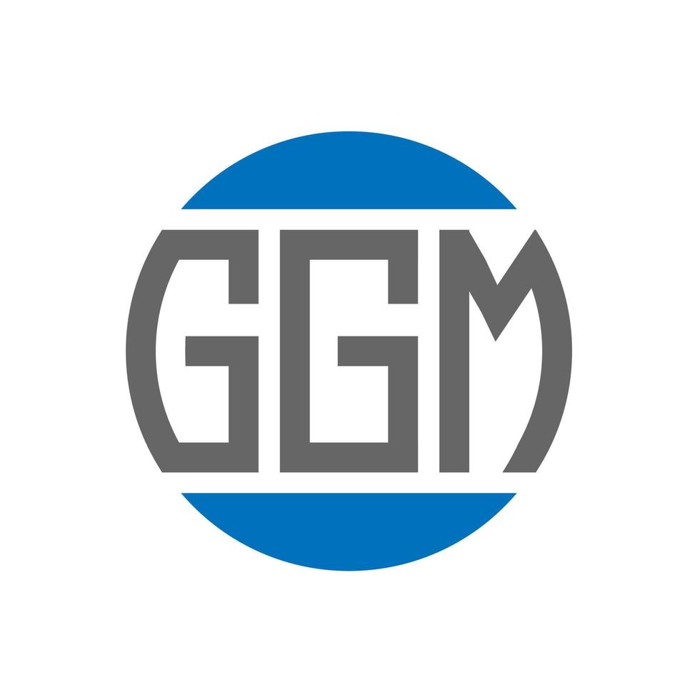 GGM letter logo design on white background. GGM creative initials circle logo concept. GGM letter design. vector