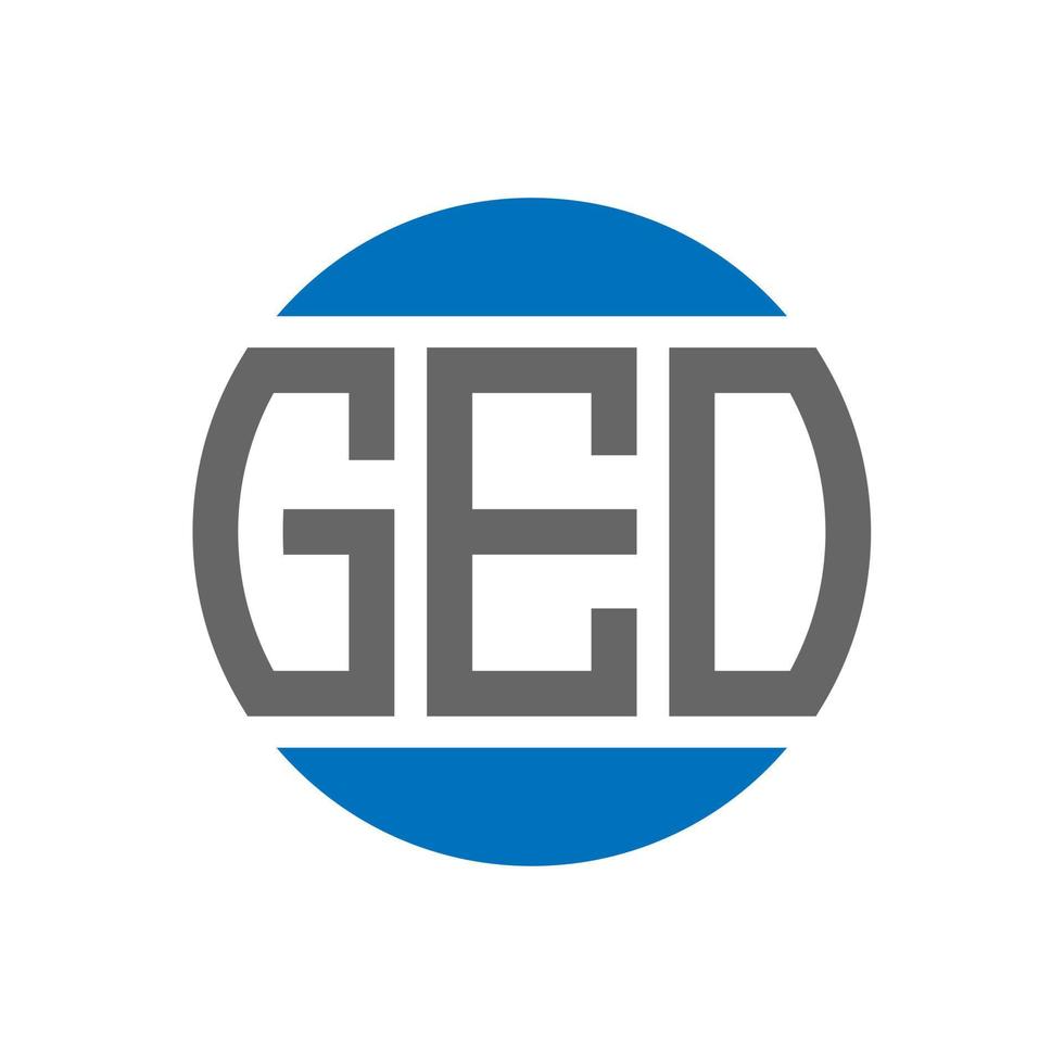 diseño de logotipo de letra geo sobre fondo blanco. concepto de logotipo de círculo de iniciales creativas geo. diseño de letras geográficas. vector