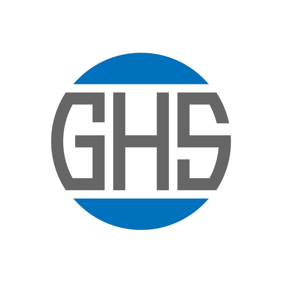 diseño del logotipo de la letra ghs sobre fondo blanco. concepto de logotipo de círculo de iniciales creativas de ghs. diseño de letras ghs. vector