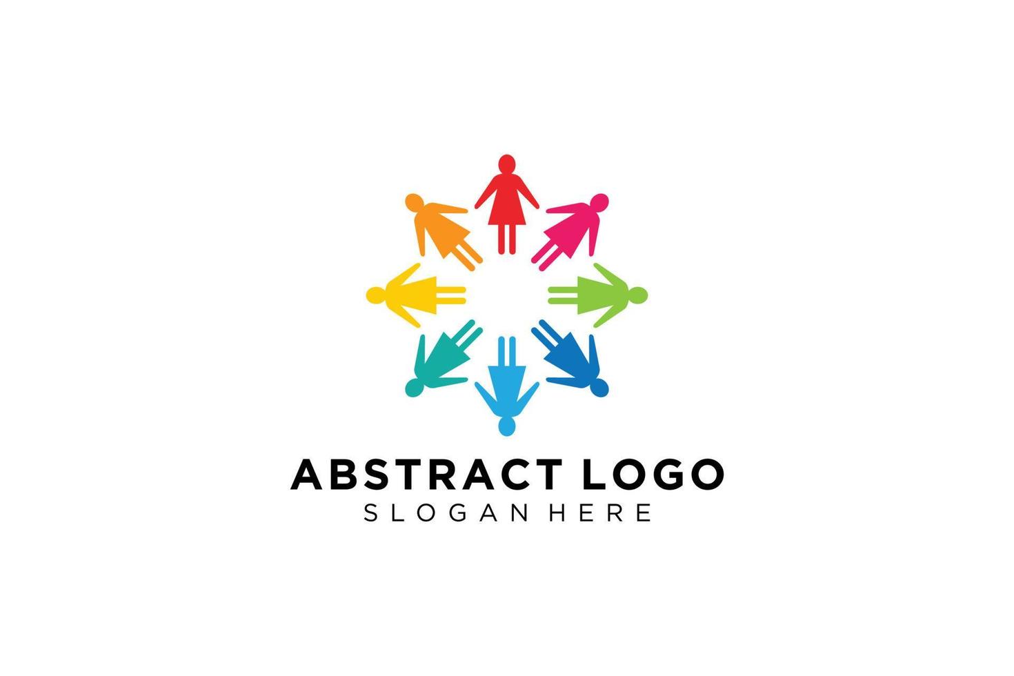 Vector abstract people and family logo collection,people icons, health logo template, care symbol.