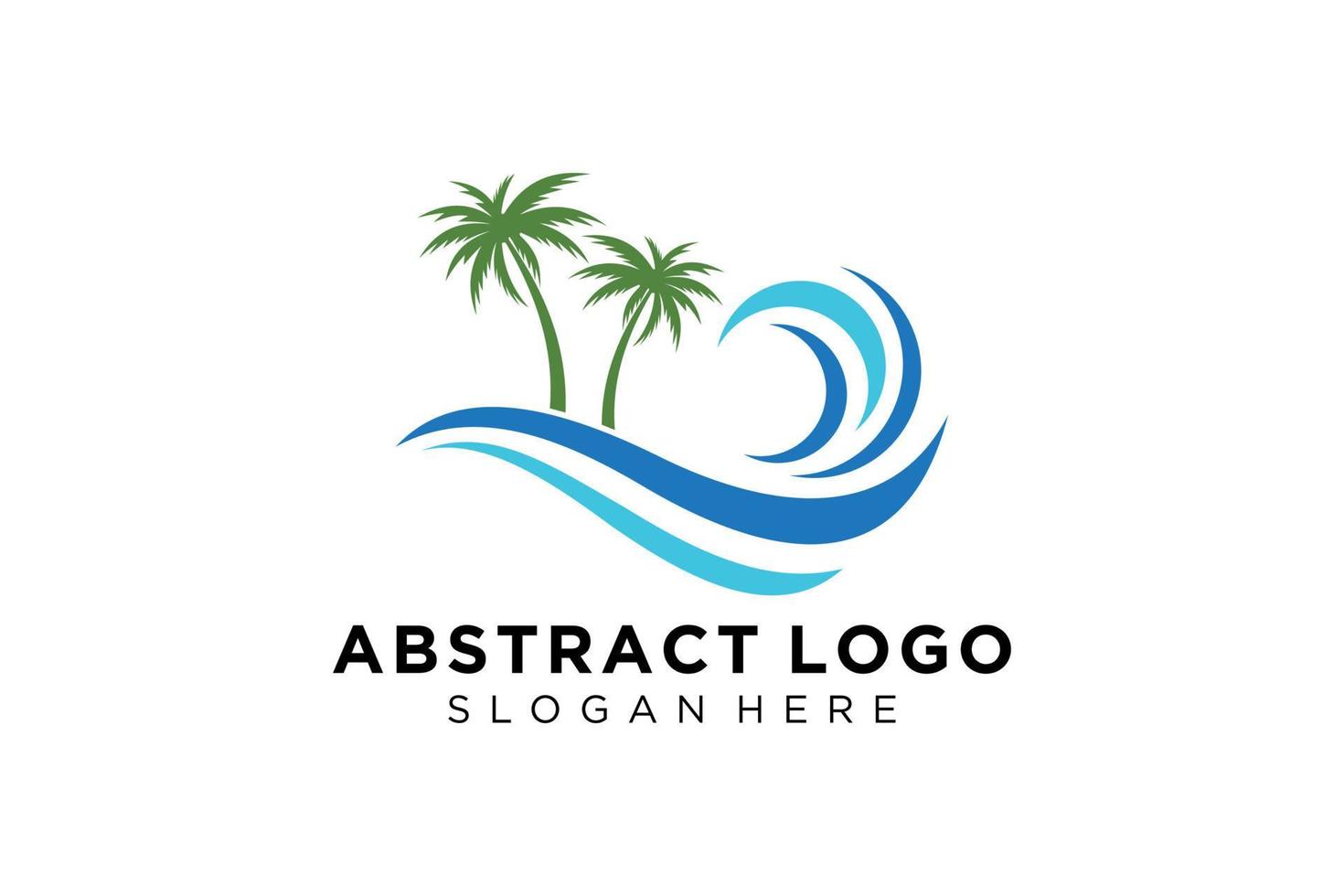 Abstract water wave splash logo symbol and icon design. vector