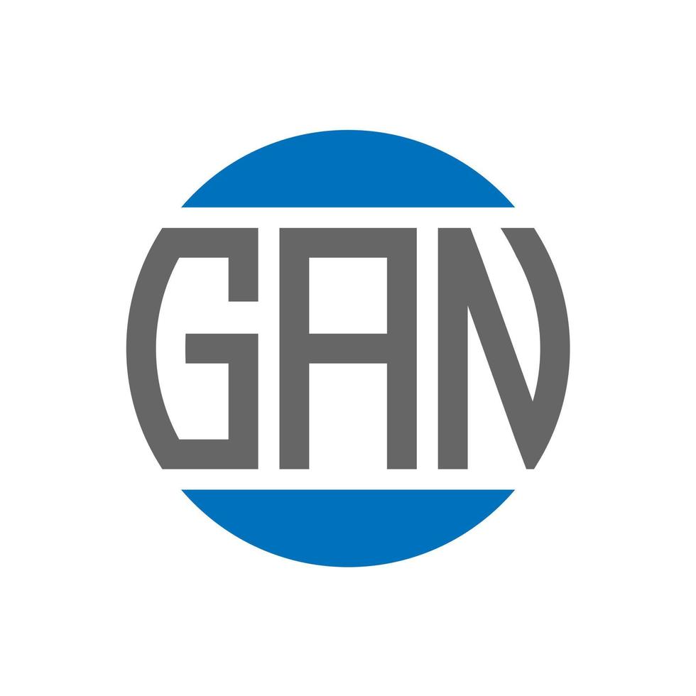 GAN letter logo design on white background. GAN creative initials circle logo concept. GAN letter design. vector