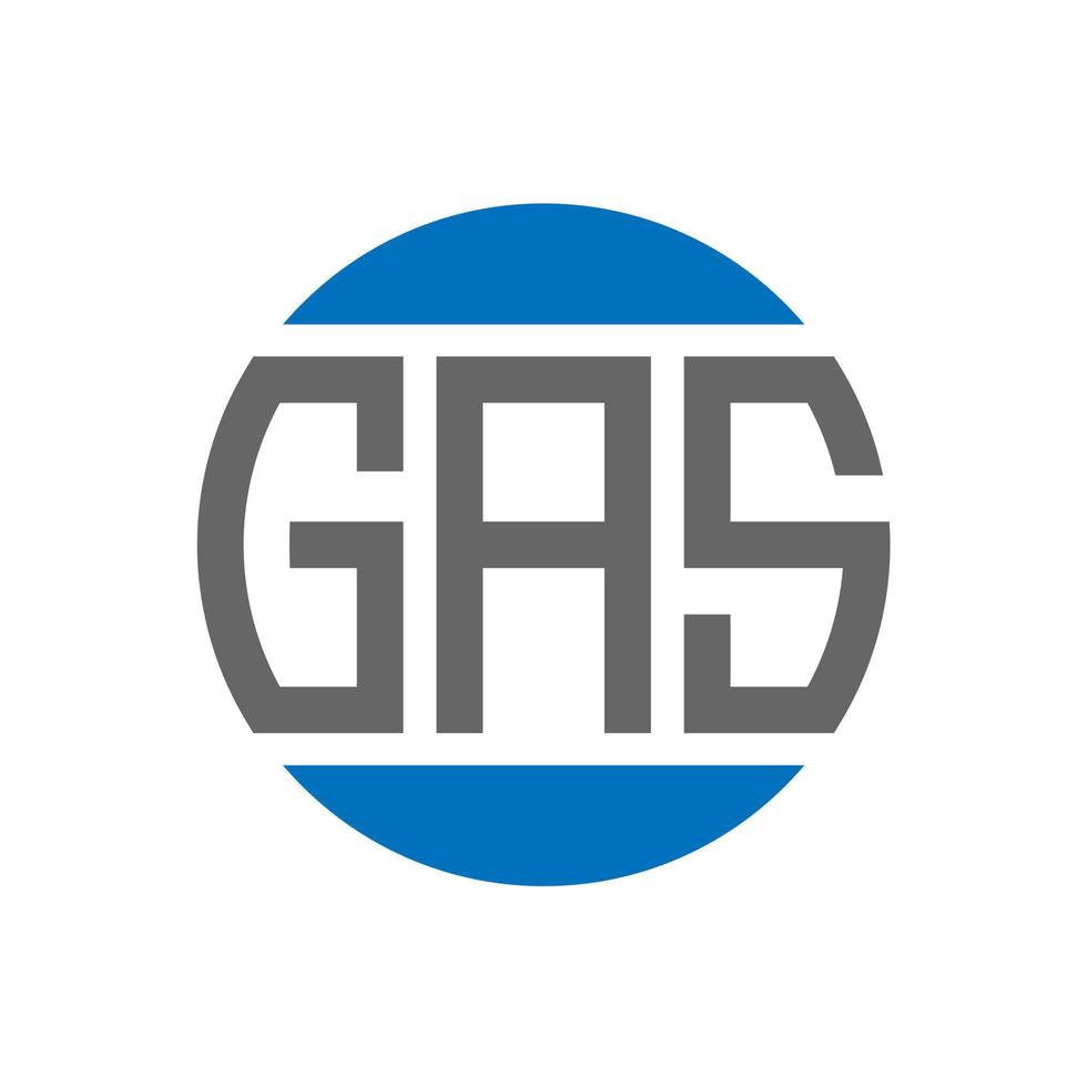 diseño de logotipo de letra de gas sobre fondo blanco. concepto de logotipo de círculo de iniciales creativas de gas. diseño de letras de gas. vector