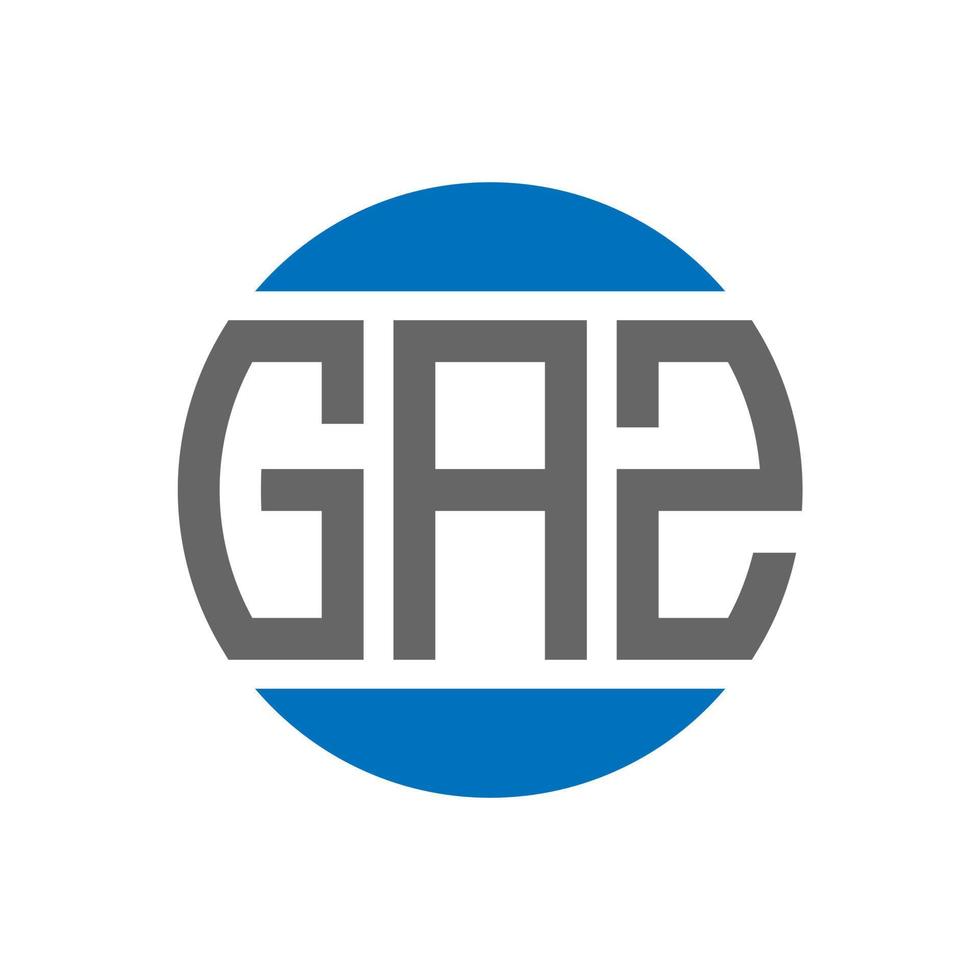 GAZ letter logo design on white background. GAZ creative initials circle logo concept. GAZ letter design. vector