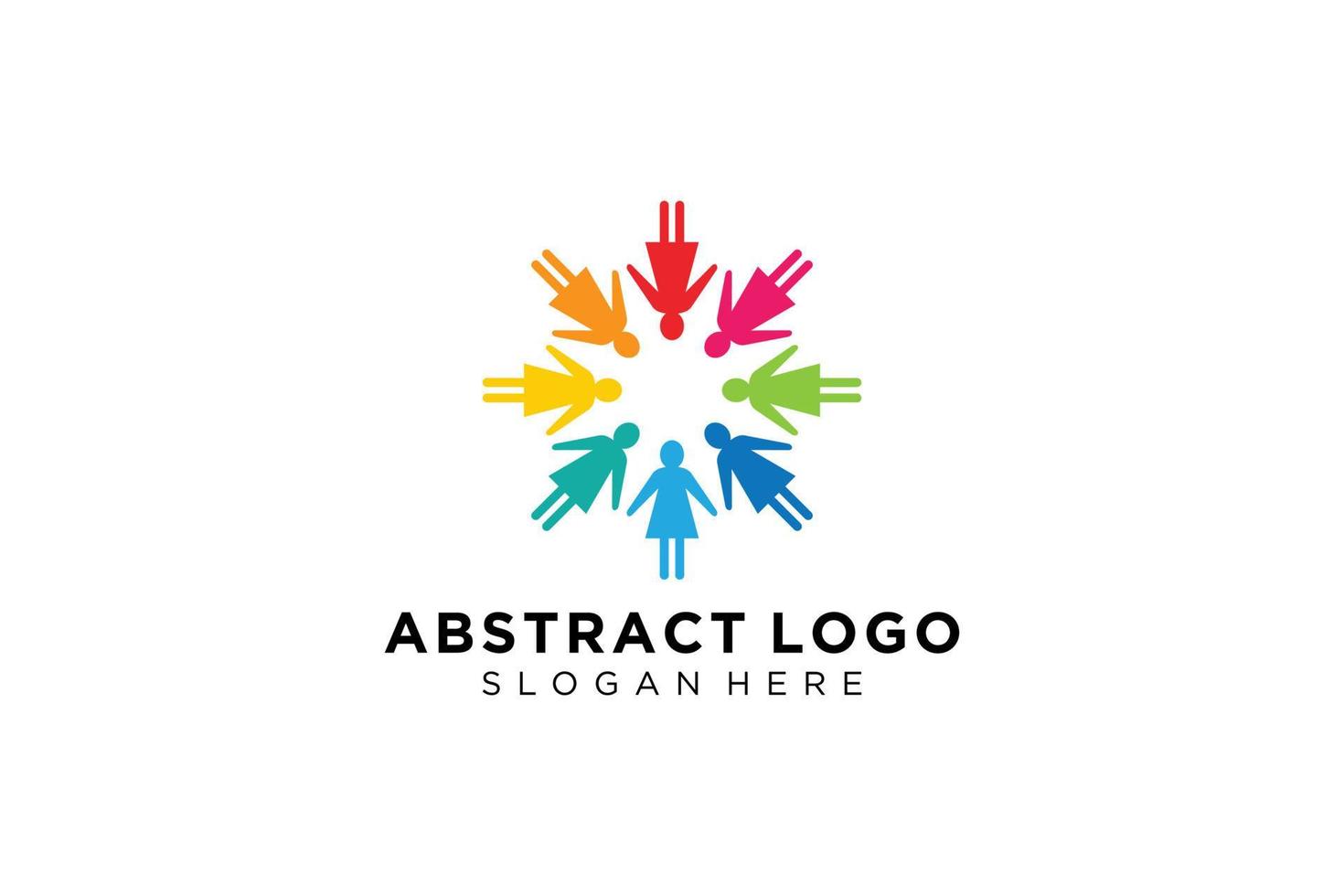 Vector abstract people and family logo collection,people icons, health logo template, care symbol.