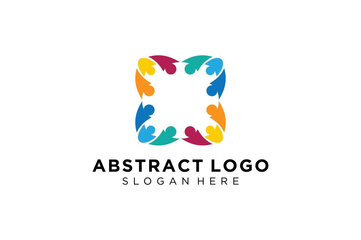 colección de logotipos de personas y familias abstractas vectoriales, iconos de personas, plantilla de logotipo de salud, símbolo de cuidado. vector