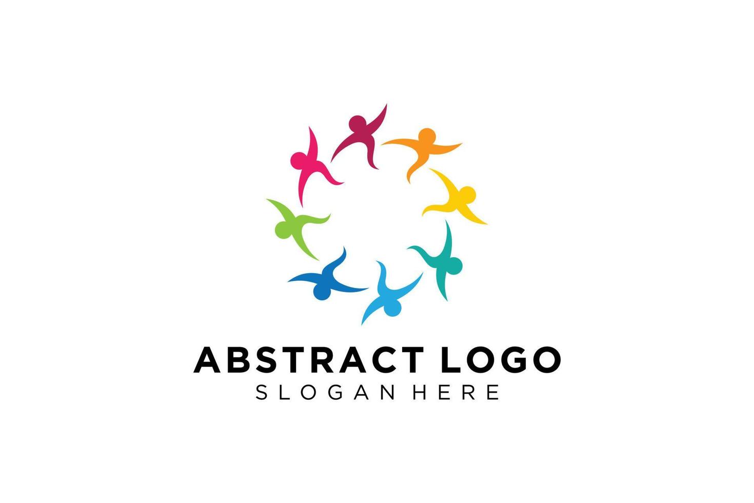 Vector abstract people and family logo collection,people icons, health logo template, care symbol.