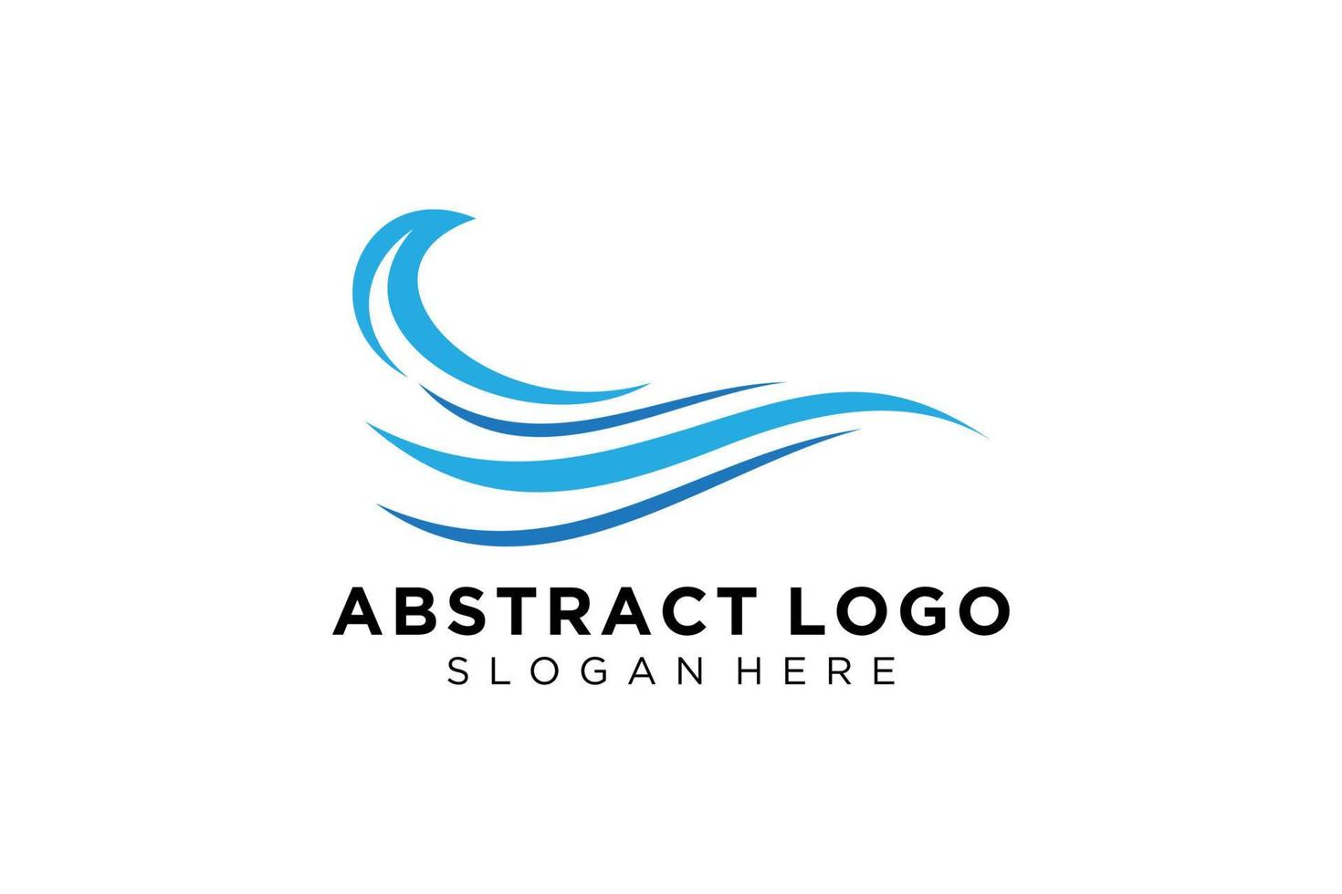 Abstract water wave splash logo symbol and icon design. vector