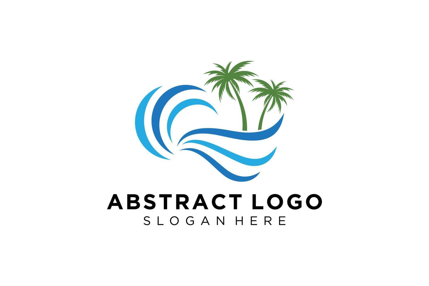 Abstract water wave splash logo symbol and icon design. vector