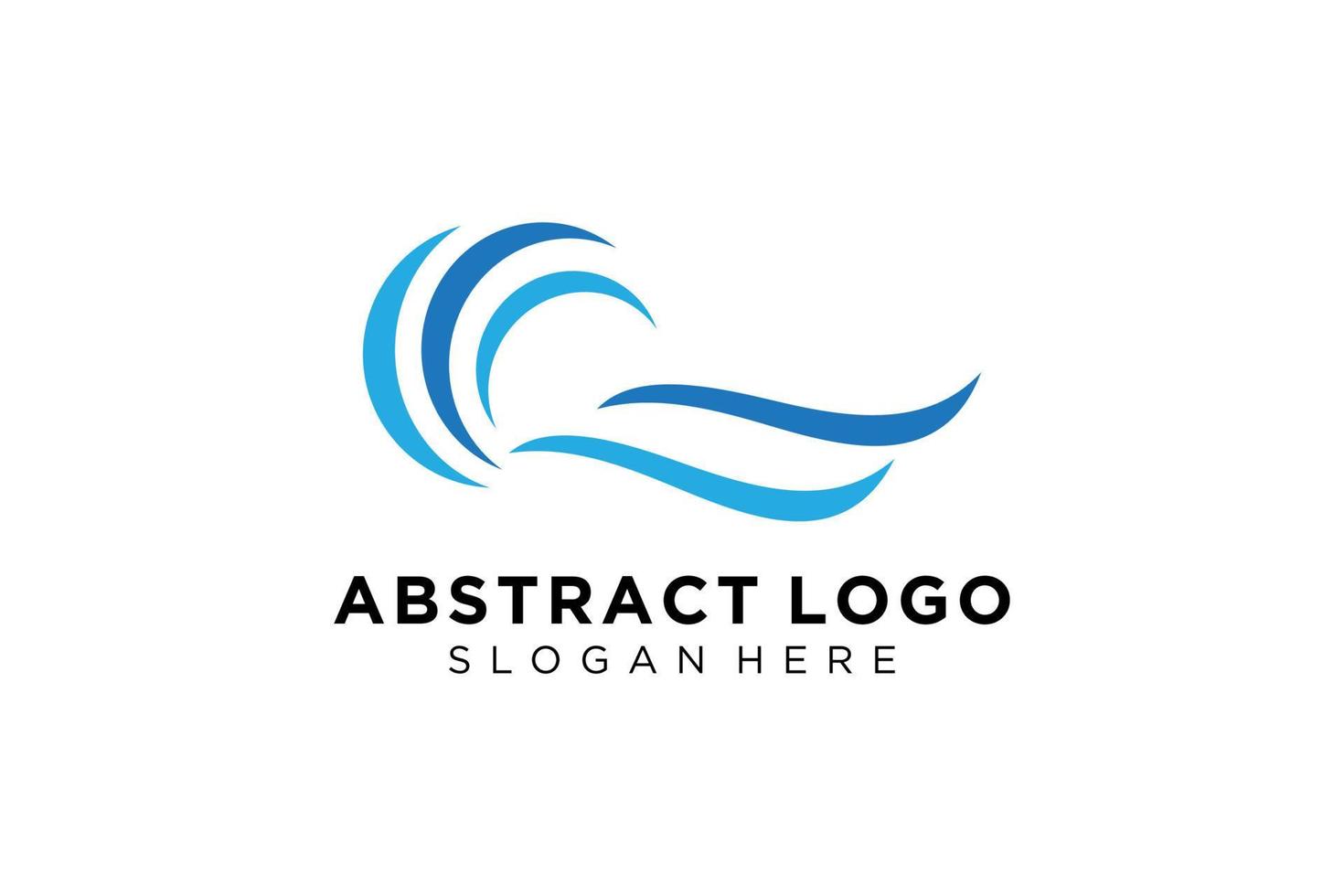 Abstract water wave splash logo symbol and icon design. vector